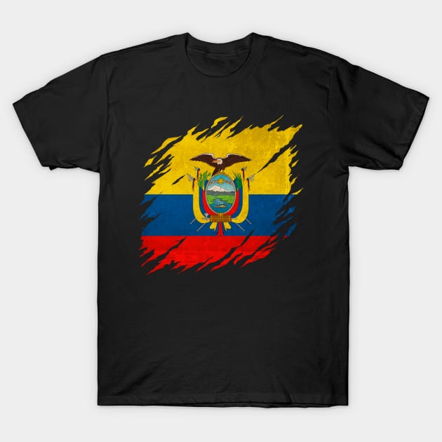 Vintage Ecuador Ecuadorian Flag Pride T-Shirt by snnt